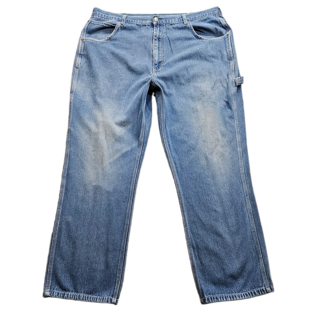 Liberty Brand Blue Jeans Farmer Distressed Worn Authentic Mens 40x32 Carpenter